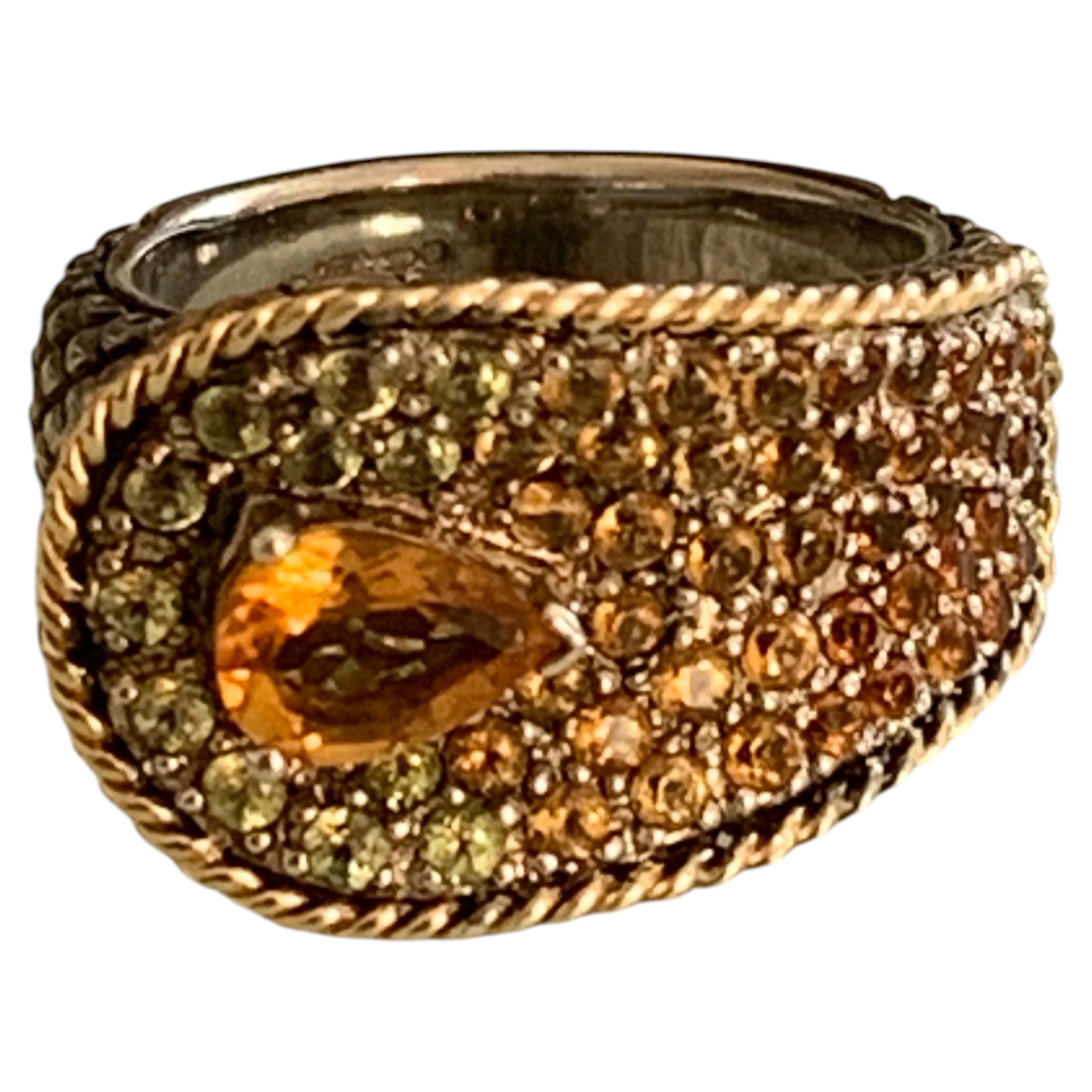 Andrea Candela 18ct Gold Rimmed Silver 925 Snake Ring