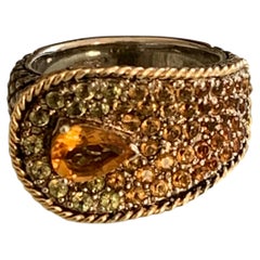 Andrea Candela 18ct Gold Rimmed Silver 925 Snake Ring