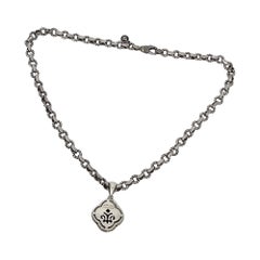 Andrea Candela Sterling Siver 18K Onyx Doublet Clover Pendant Necklace #20829