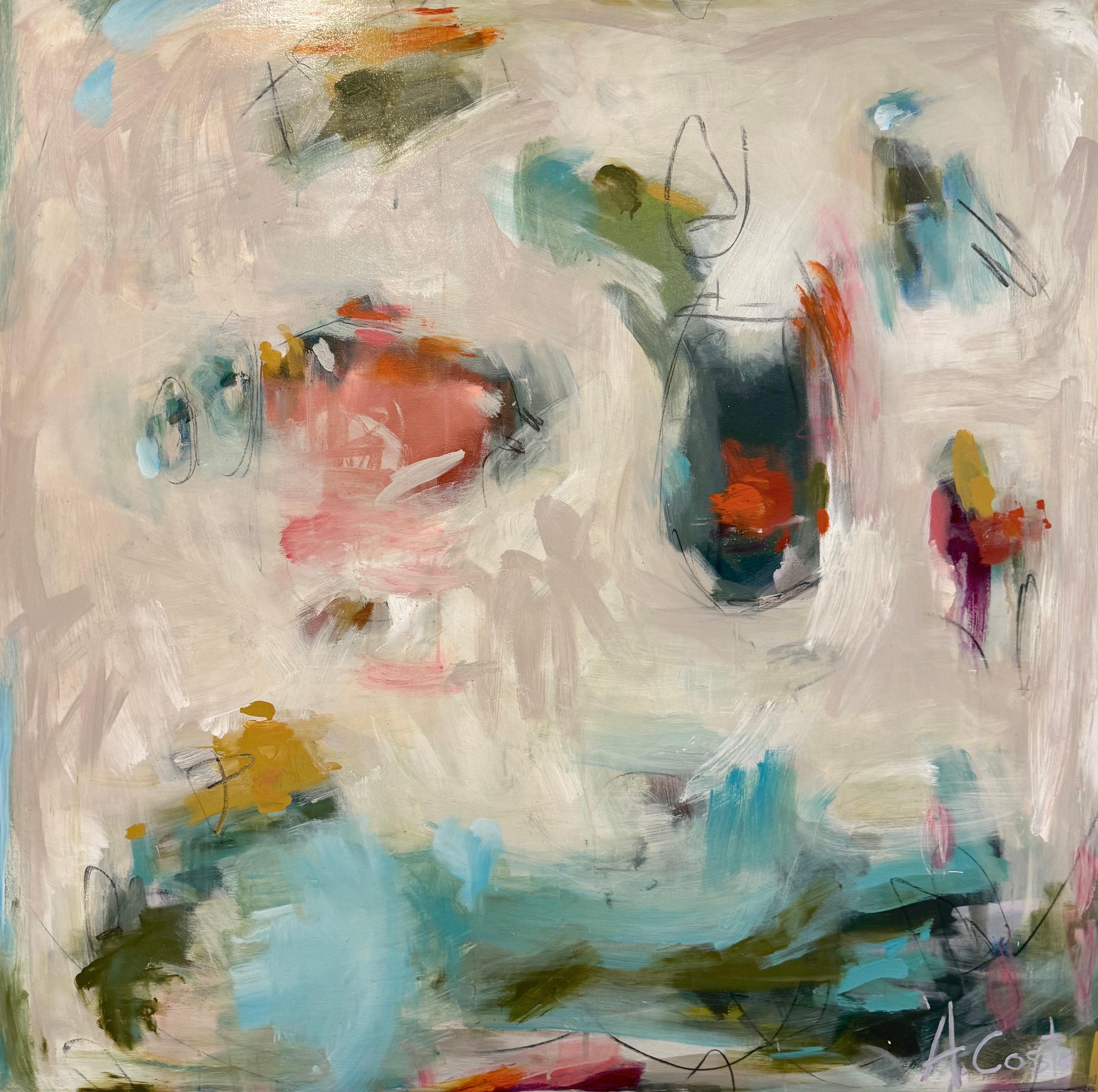 "Autumn Pops" von Andrea Costa - Gemischte Medien Abstrakt auf Leinwand (48 x 48 in)

Autumn Pops von Andrea Costa ist ein 48 x 48 Zoll großes Gemälde in Mischtechnik auf Leinwand, das die kühne, flüchtige Schönheit des Herbstes zelebriert. Mit