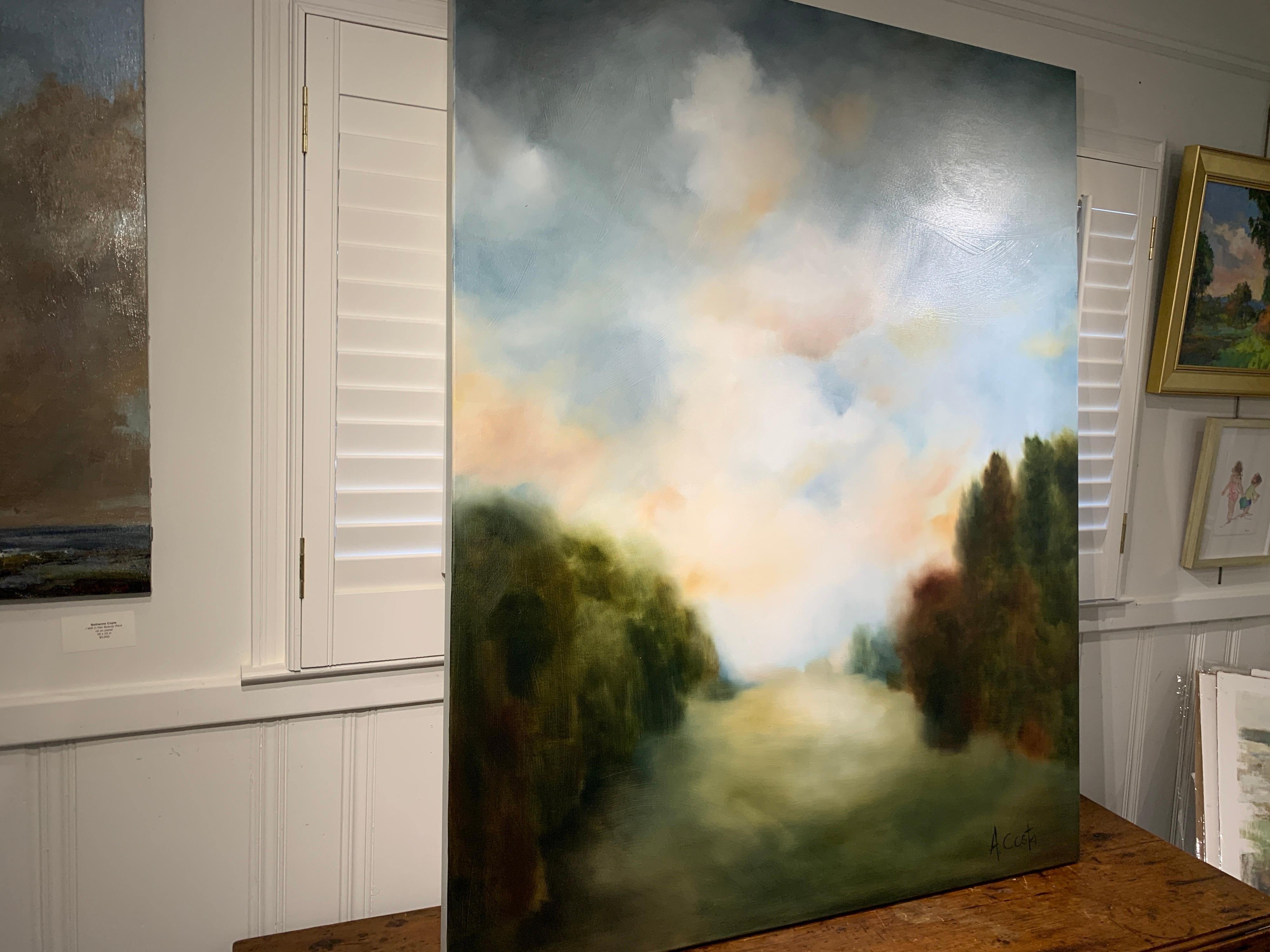 Faded Memory by Andrea Costa, Large Impressionist Landscape Oil Painting 5