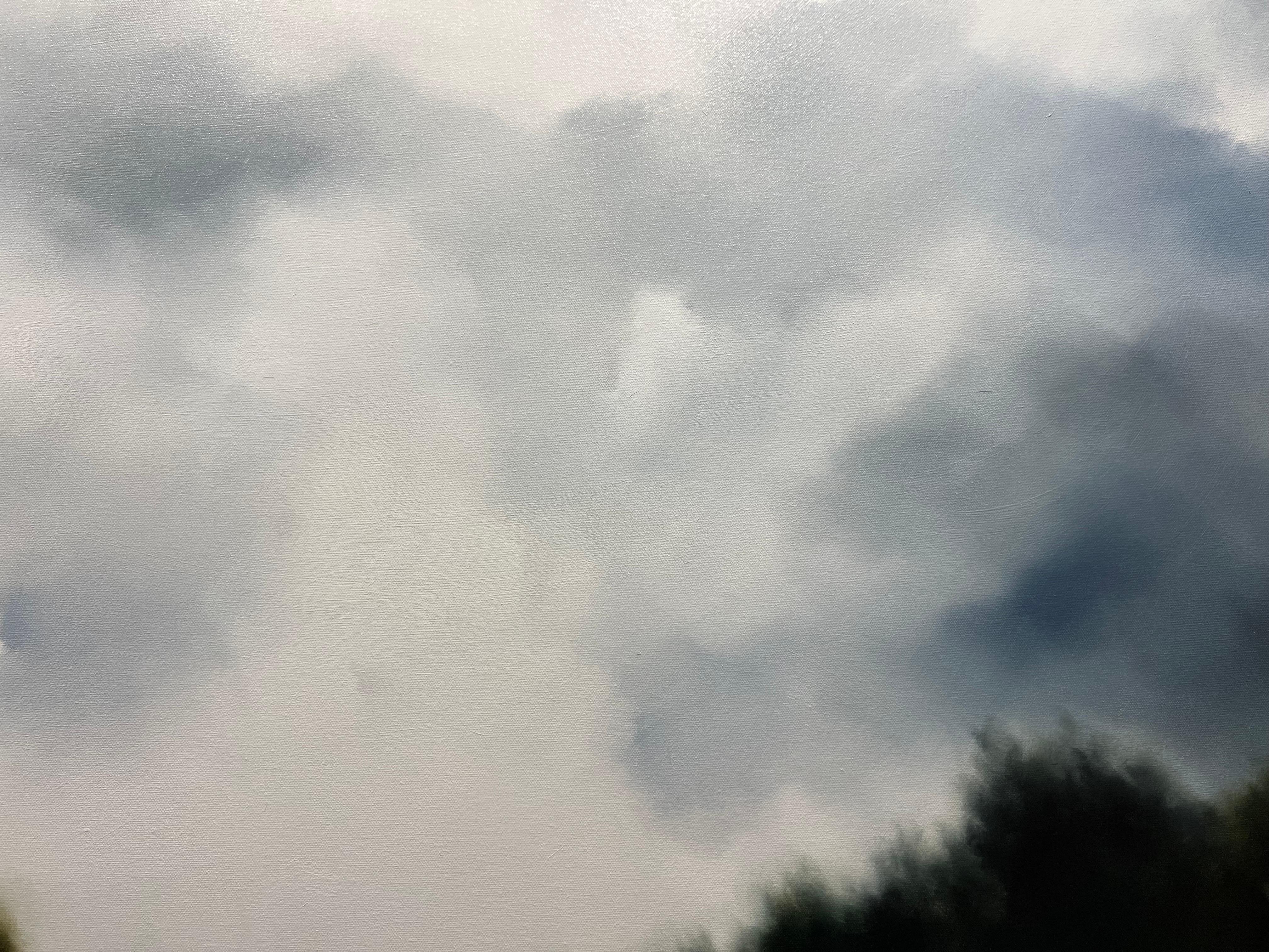 Heaven and Eart by Andrea Costa, Square Impressionist Landscape Oil Painting 2