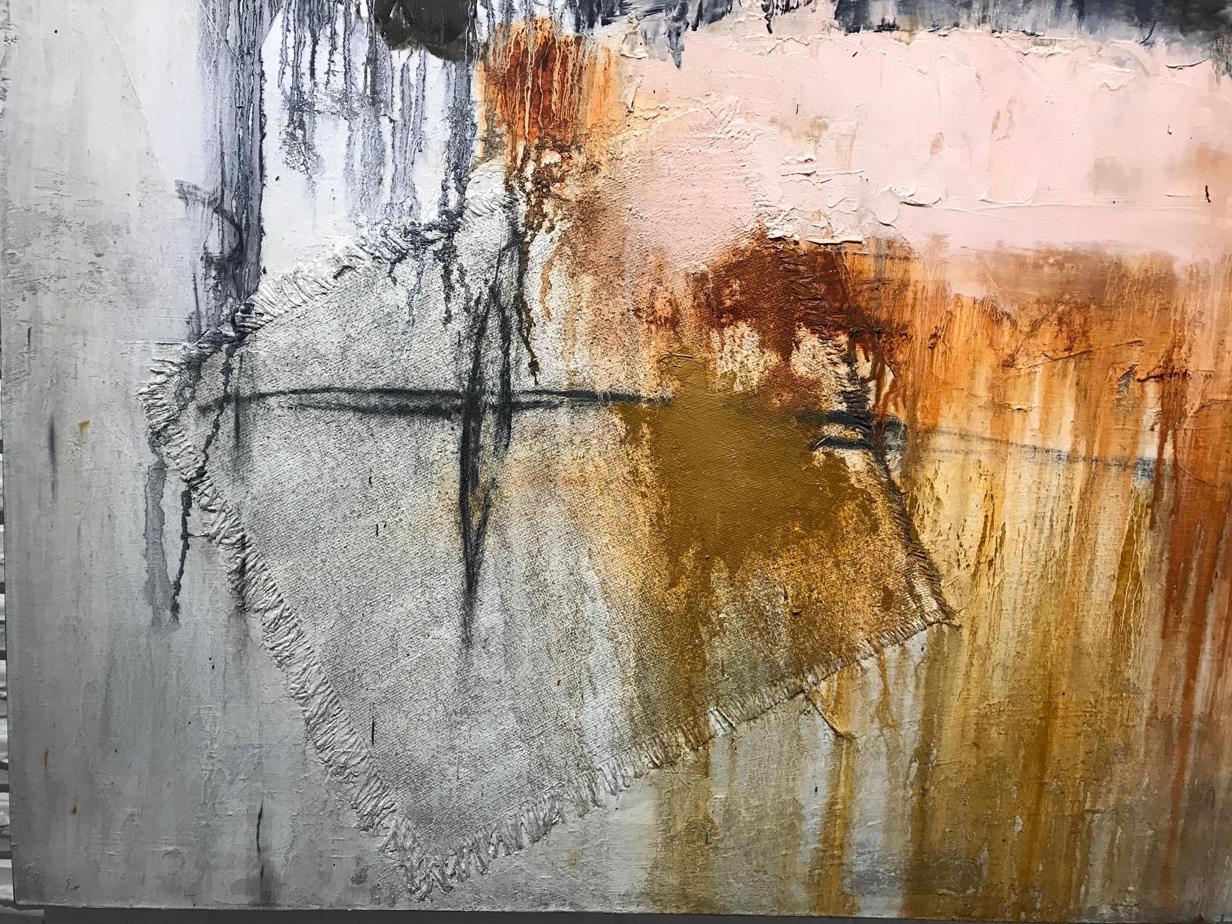 Keep Me Close by Andrea Costa 2018, Square Abstract Mixed Media on Canvas 6