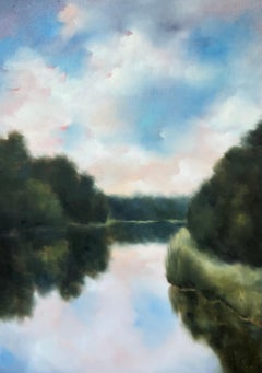 Speechless by Andrea Costa, Large Impressionist Landscape Oil Painting