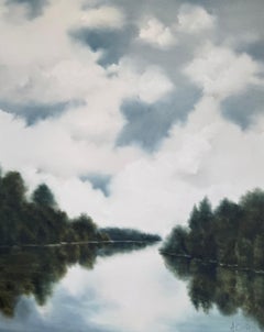 Stillleben, weiche Himmel von Andrea Costa, große Landschaft, Ölgemälde