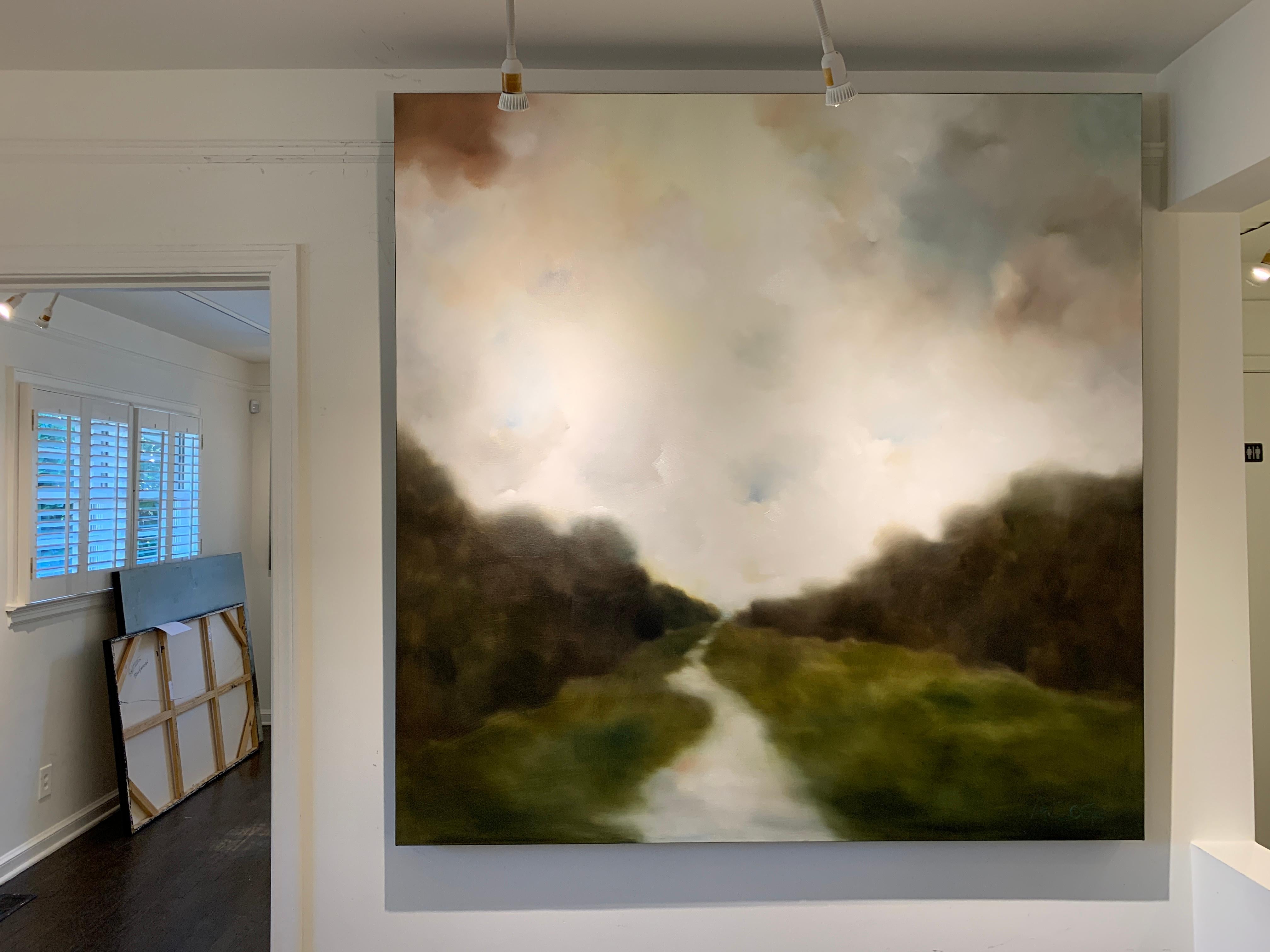 The Path Back to Myself by Andrea Costa, Large Oil on Gesso Landscape Painting 2