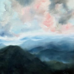 Ansicht aus der Lodge von Andrea Costa, Großes Landschaftsgemälde