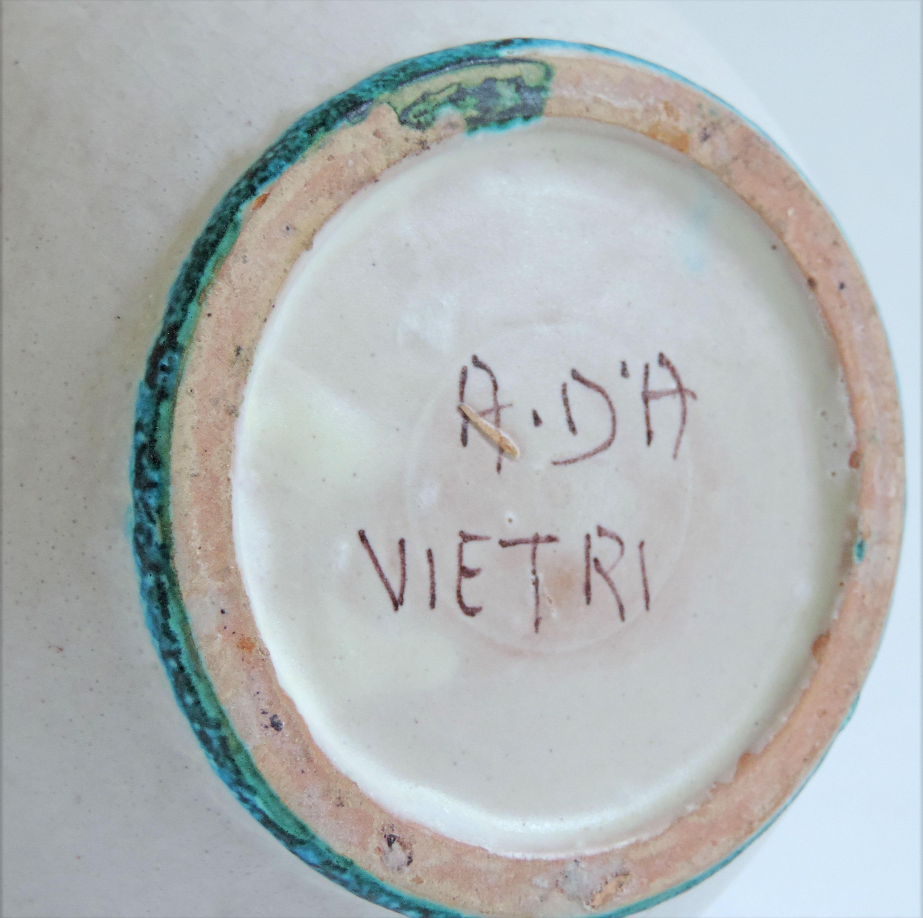 Jarrón de cerámica Andrea D'Arienzo, Italia Años 50 Italiano en venta