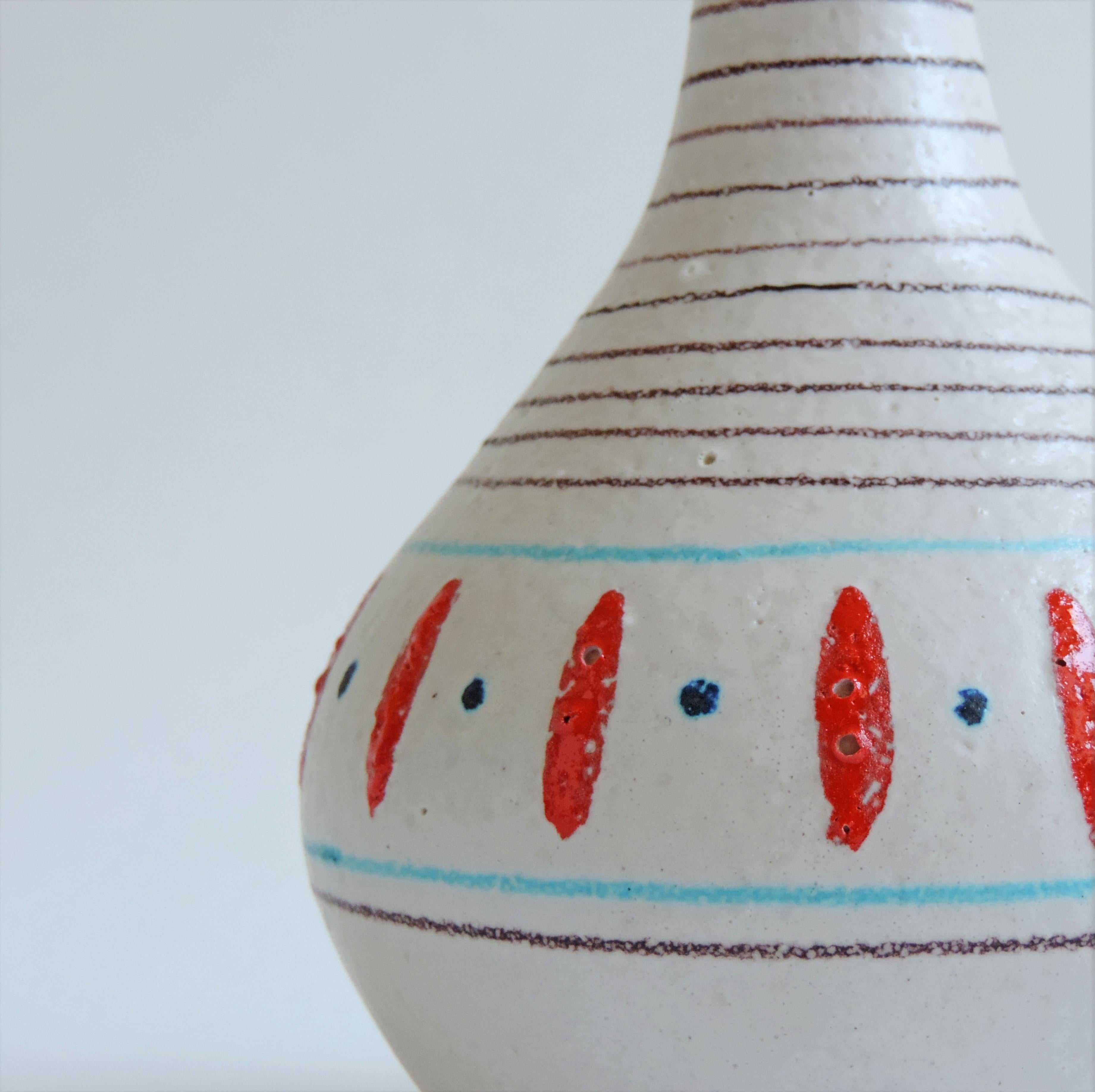 Italian Andrea D'Arienzo Ceramic Vase, Italy 1950s For Sale