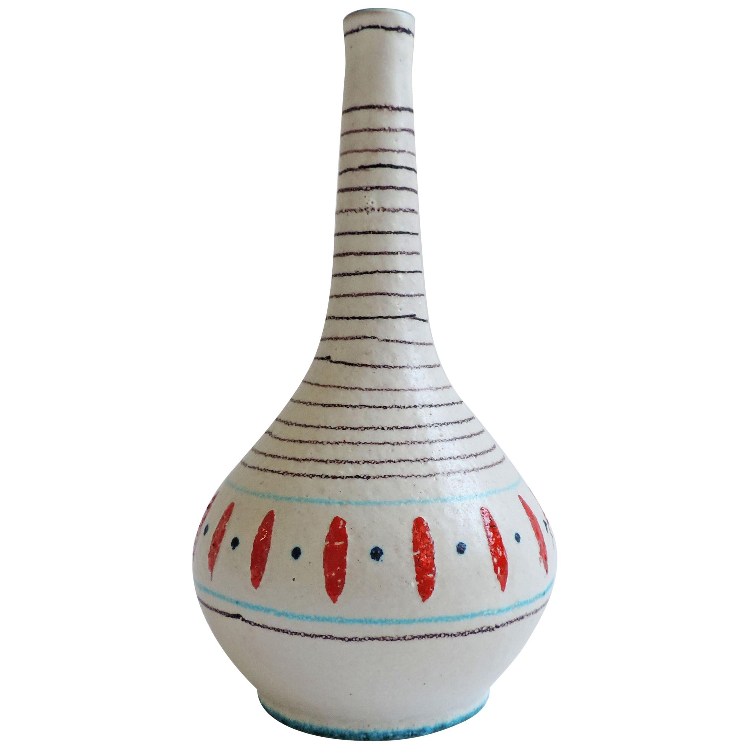 Andrea D'Arienzo Ceramic Vase, Italy 1950s For Sale