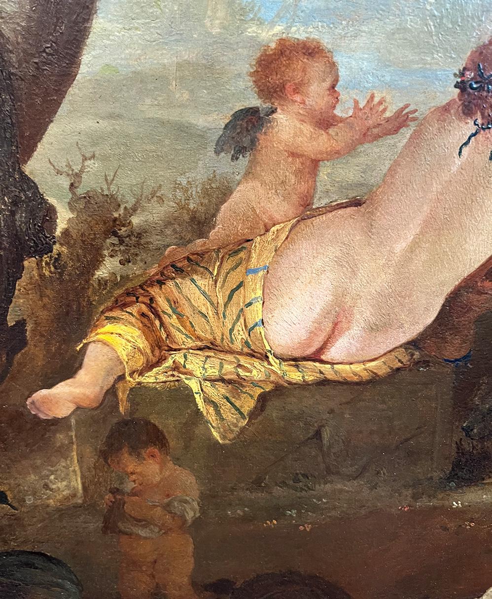 17th Century by Andrea De Lione Venus and Adonis Oil on canvas For Sale 4