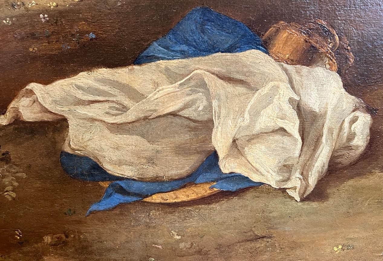 17th Century by Andrea De Lione Venus and Adonis Oil on canvas For Sale 7
