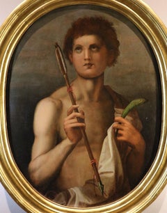 San Sebastiano Del Sarto Paint 16th Century Oil on table Old master Italy Art