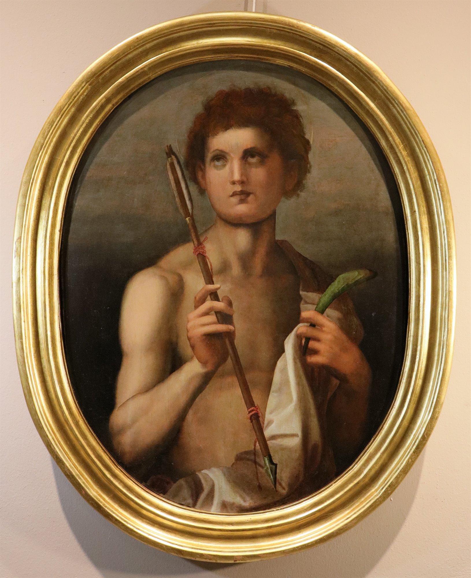 San Sebastiano Del Sarto Paint 16th Century Oil on table Old master Italy Art