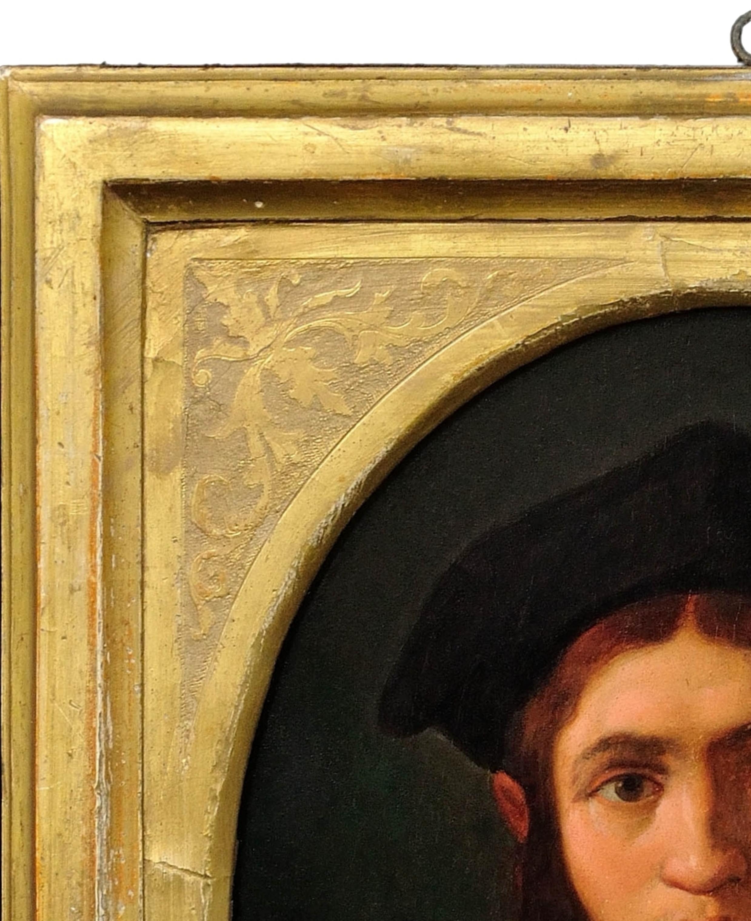 after Andrea del Sarto circa 1863. Portrait of Baccio Bandinelli. Uffizi Gallery For Sale 13
