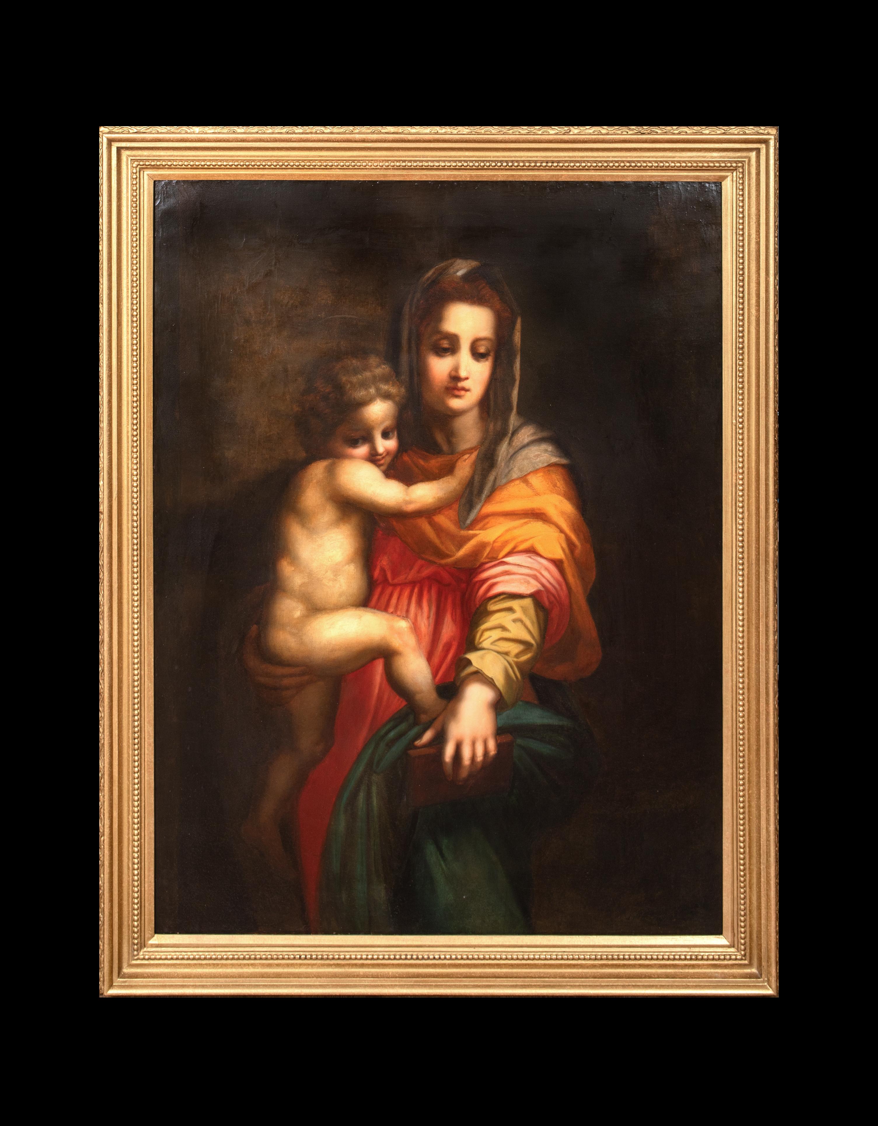 Madonna & Child, XVIII secolo - Painting di Andrea Del Sarto 