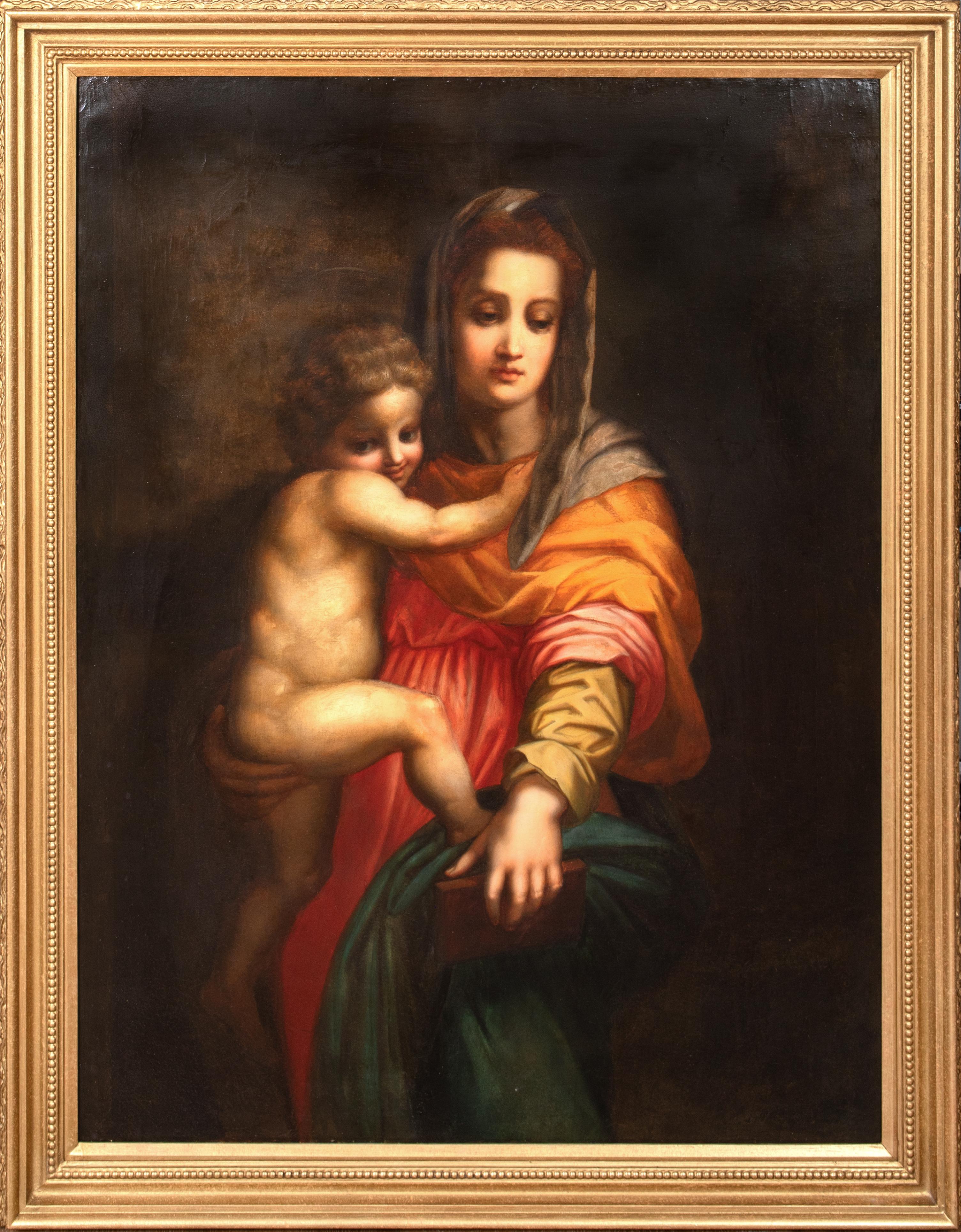 Portrait Painting di Andrea Del Sarto  - Madonna & Child, XVIII secolo