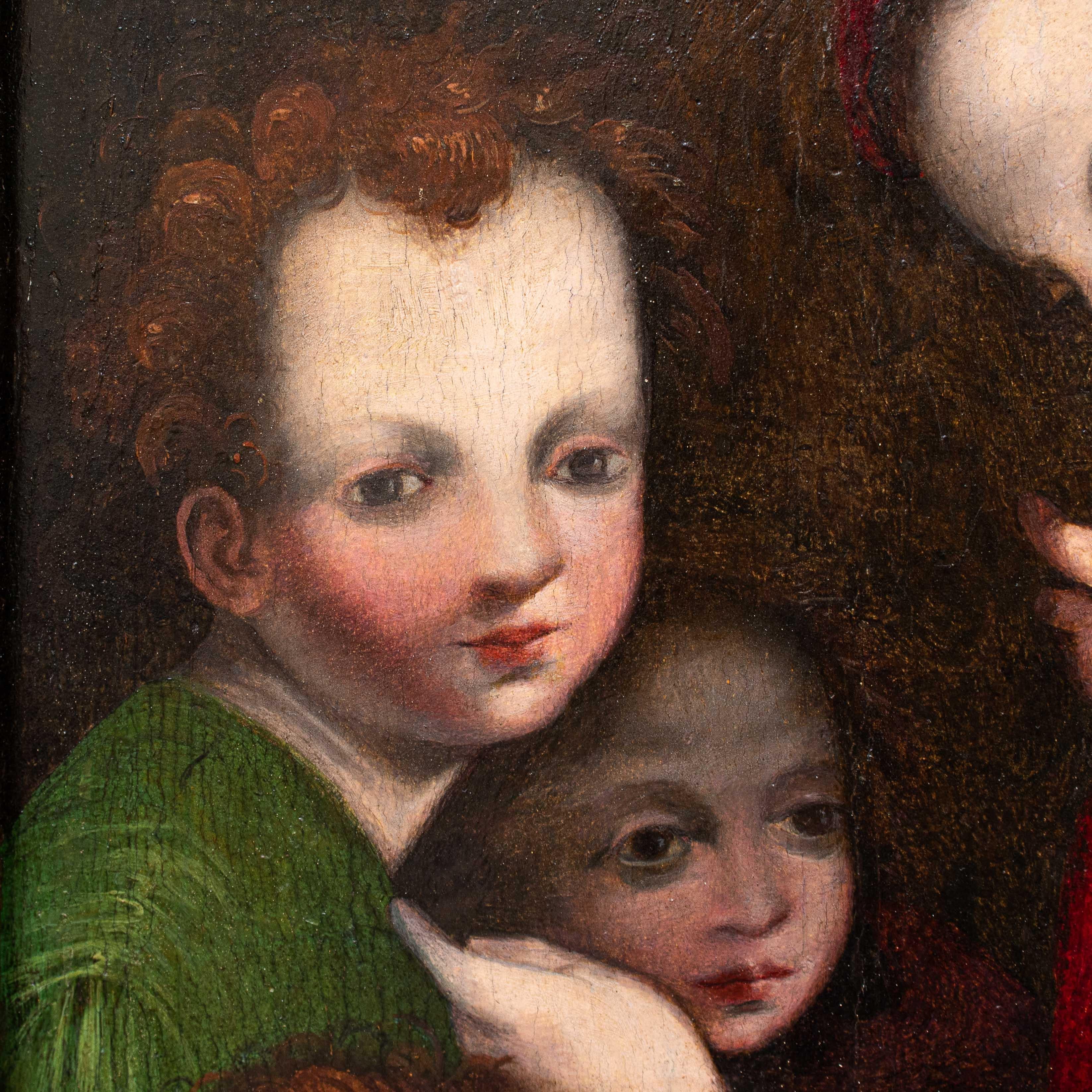 Ein Nachfolger von Andrea del Sarto, Madonna mit Kind (Brown), Figurative Painting, von Andrea Del Sarto 