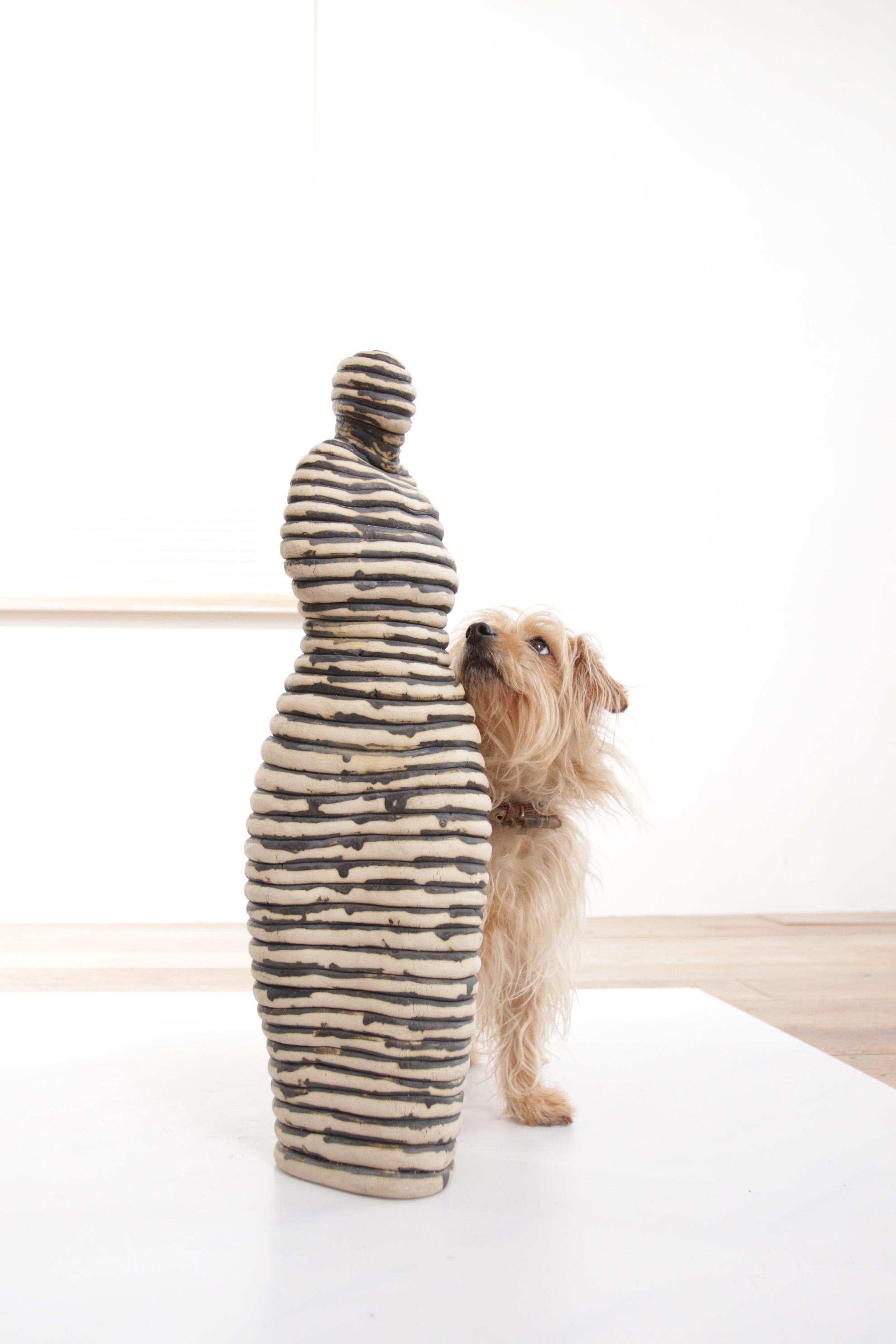 Andrea Dogterom Ceramic Sculpture Women in Stripes 2