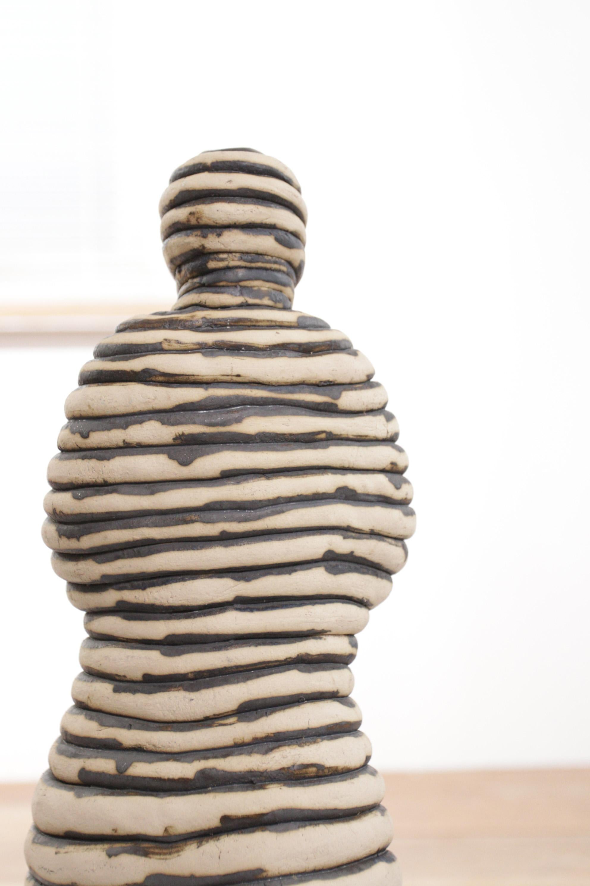 Andrea Dogterom Ceramic Sculpture Women in Stripes 3