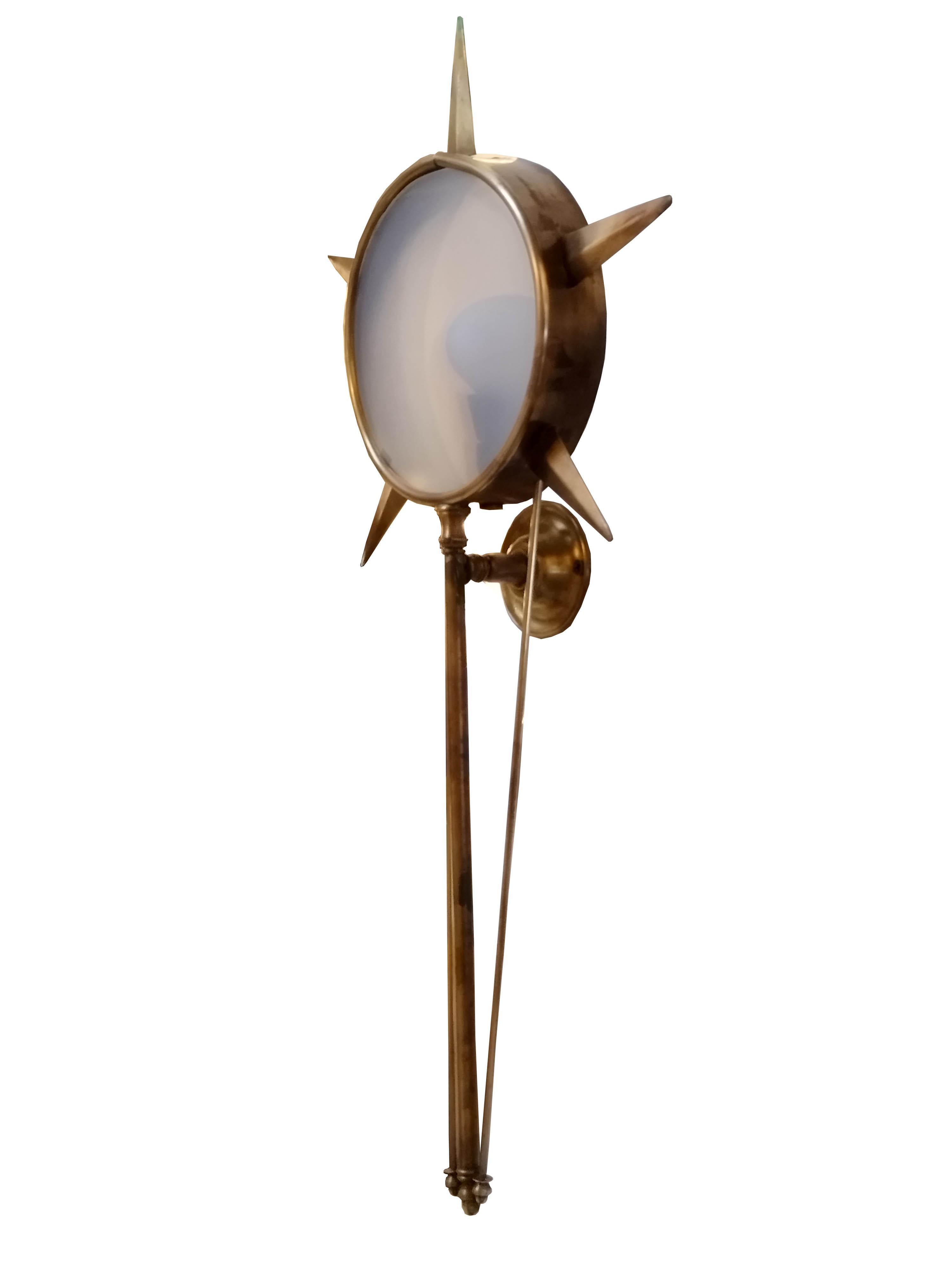 Mid-Century Modern Arredoluce Brass Wall Lamp, Italy, 1950s