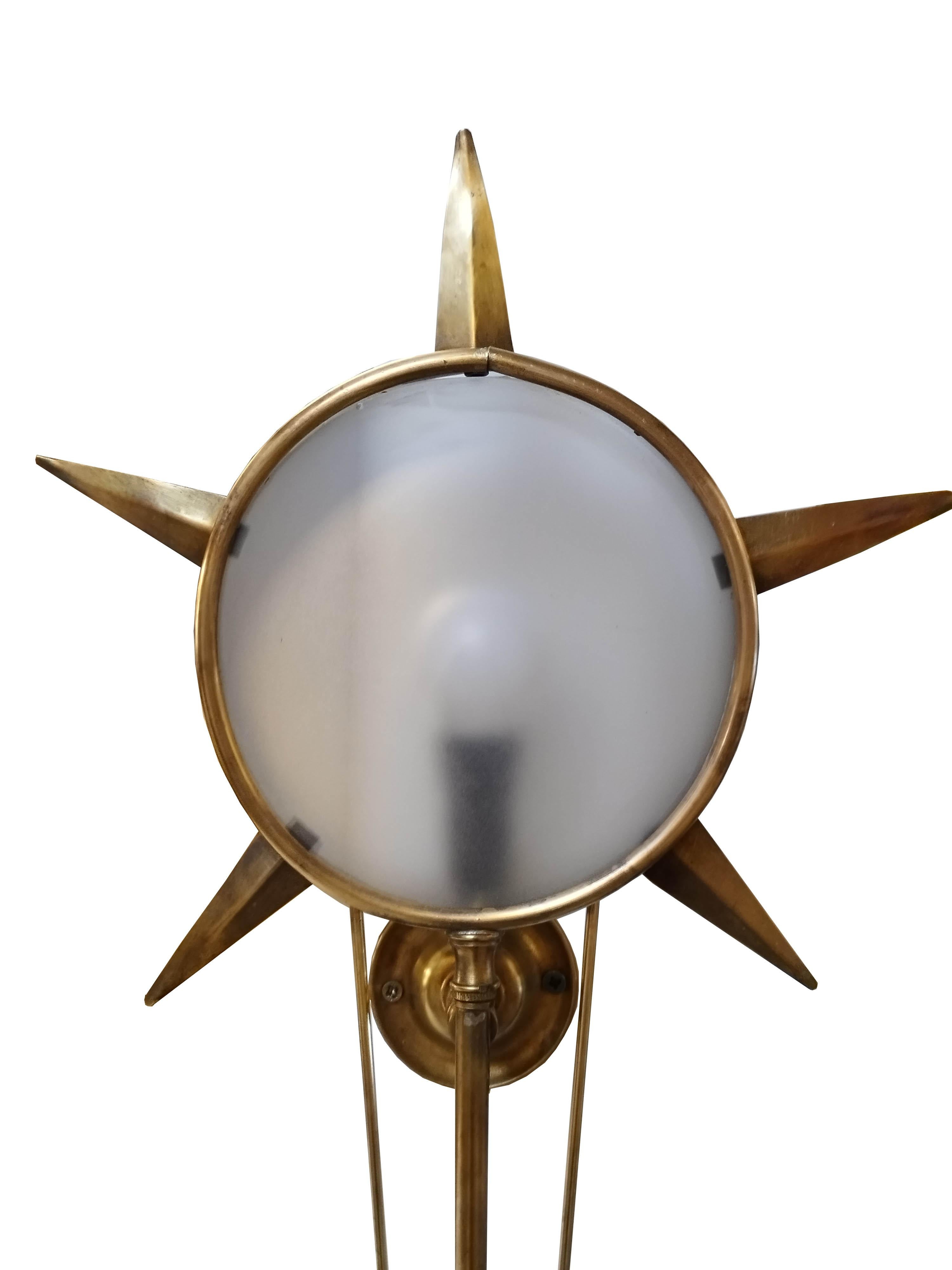 Italian Arredoluce Brass Wall Lamp, Italy, 1950s