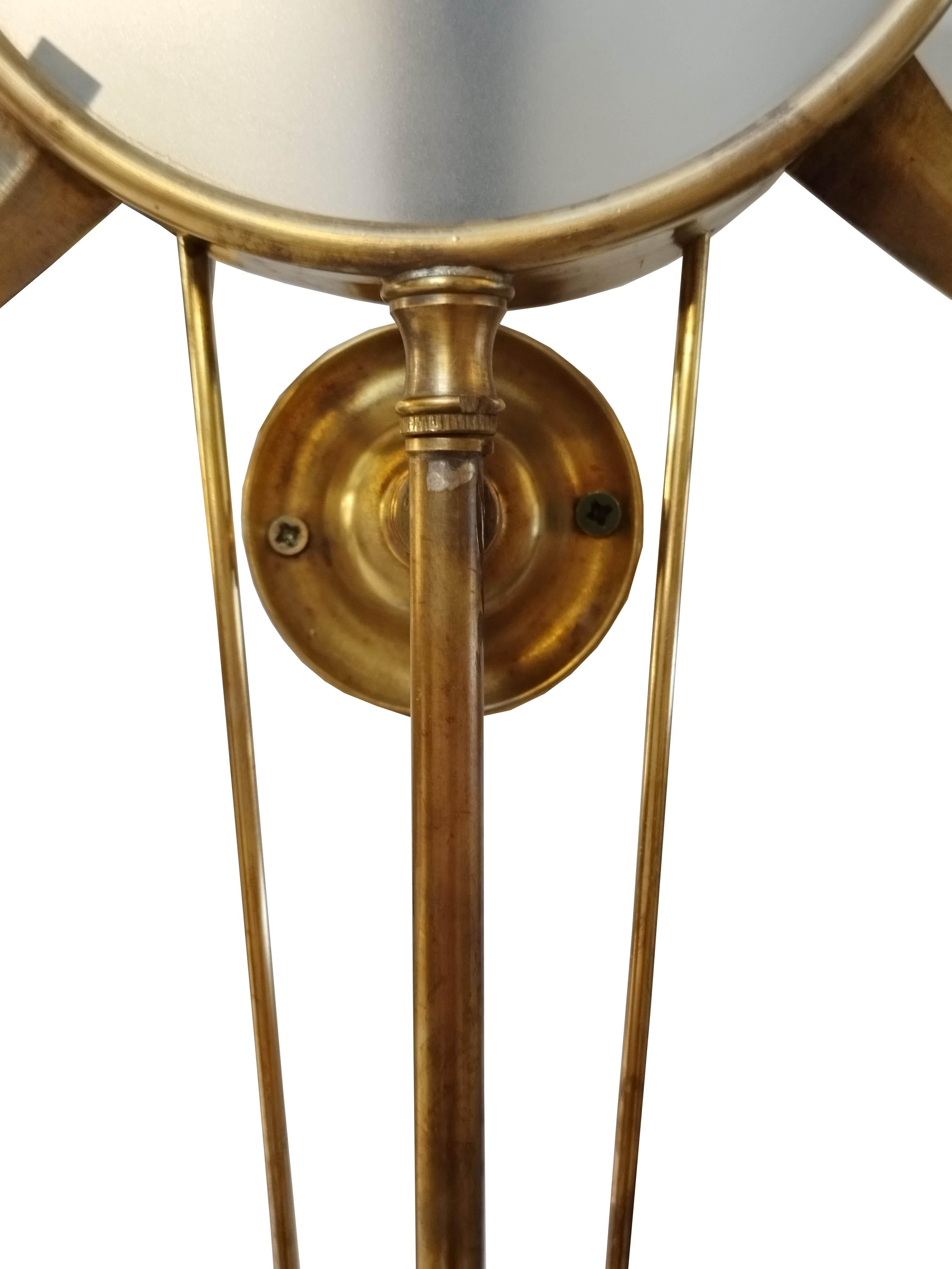 Arredoluce Brass Wall Lamp, Italy, 1950s In Good Condition In Naples, IT