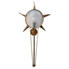 Arredoluce Brass Wall Lamp, Italy, 1950s