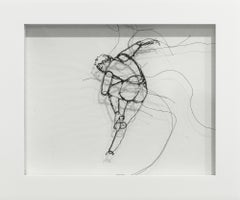 "Freemotion II", Fiber Art, Figurative, Nude Dancer, Dancing, Thread