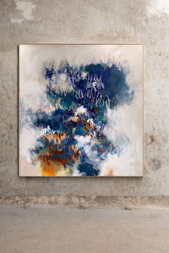 Meditative Flow 55, Mixed Media Contemporary Painting on Linen, 2024