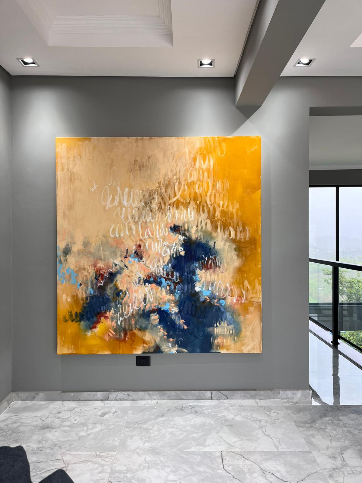 No Name 54, Gemälde in Mischtechnik auf Leinen – Painting von Andrea Gallotti