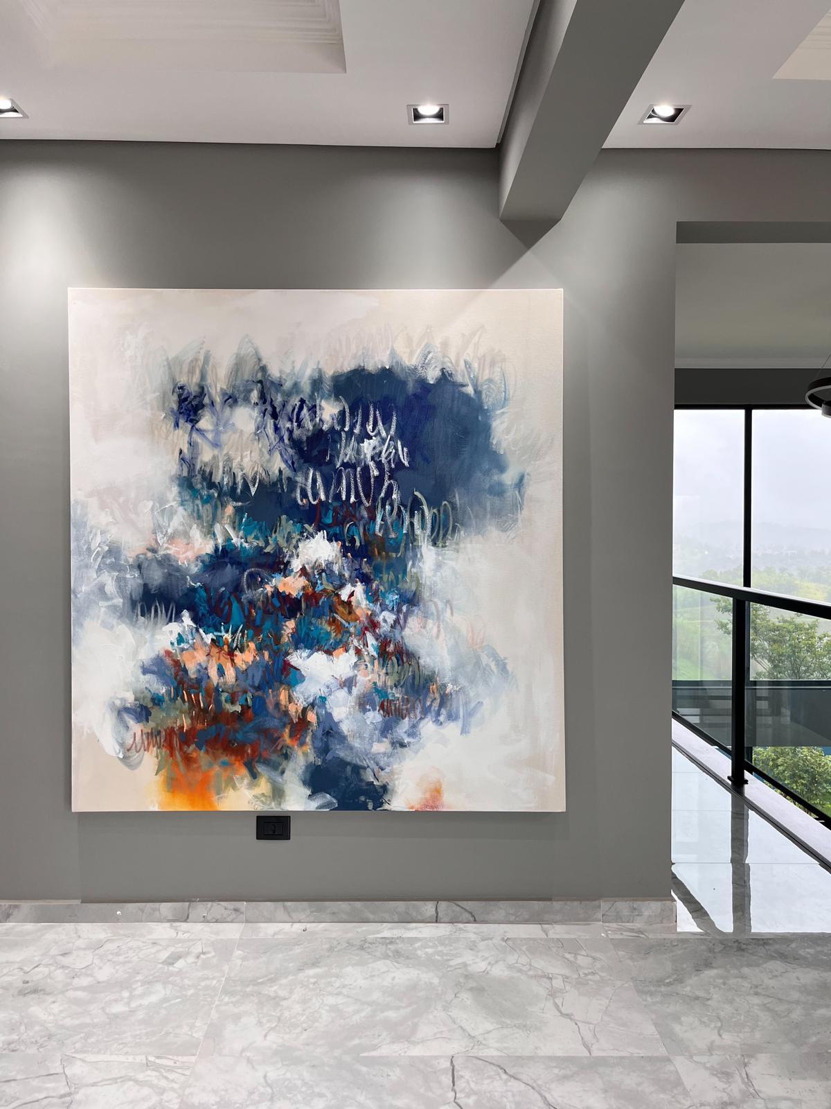 No Name 55, Gemälde in Mischtechnik auf Leinen – Painting von Andrea Gallotti