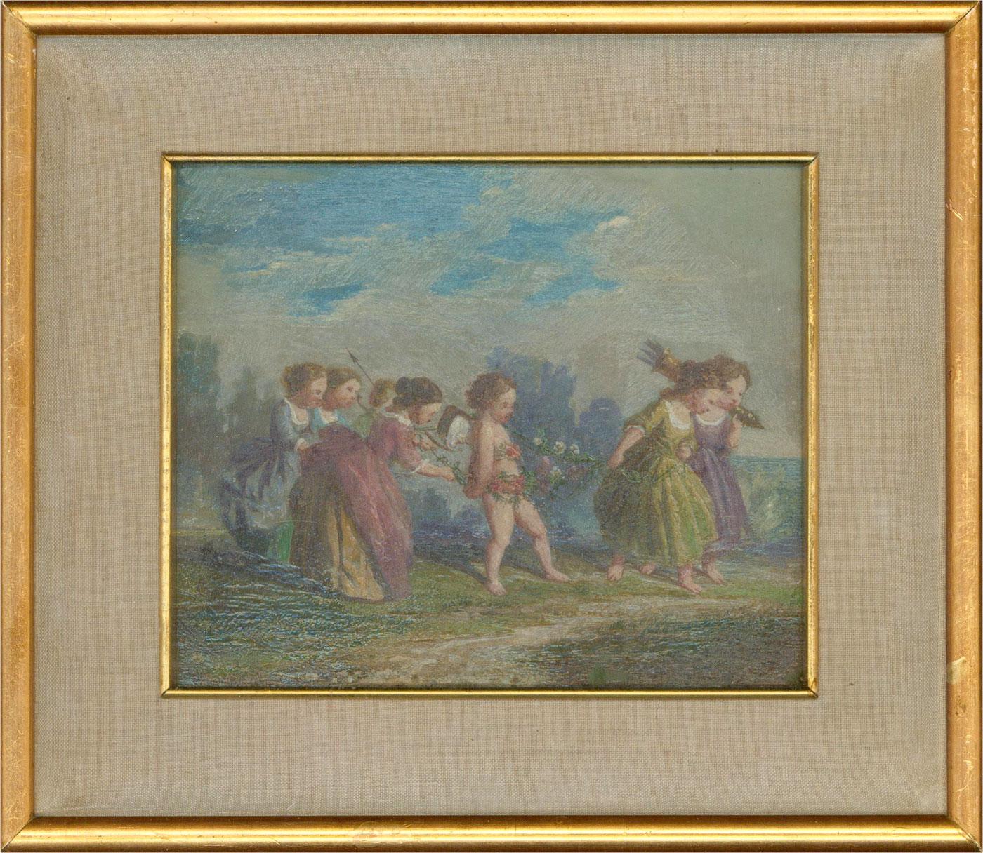 Attrib. Andrea Gastaldi (1826-1889), - 1864 Oil, Love Captive For Sale 2