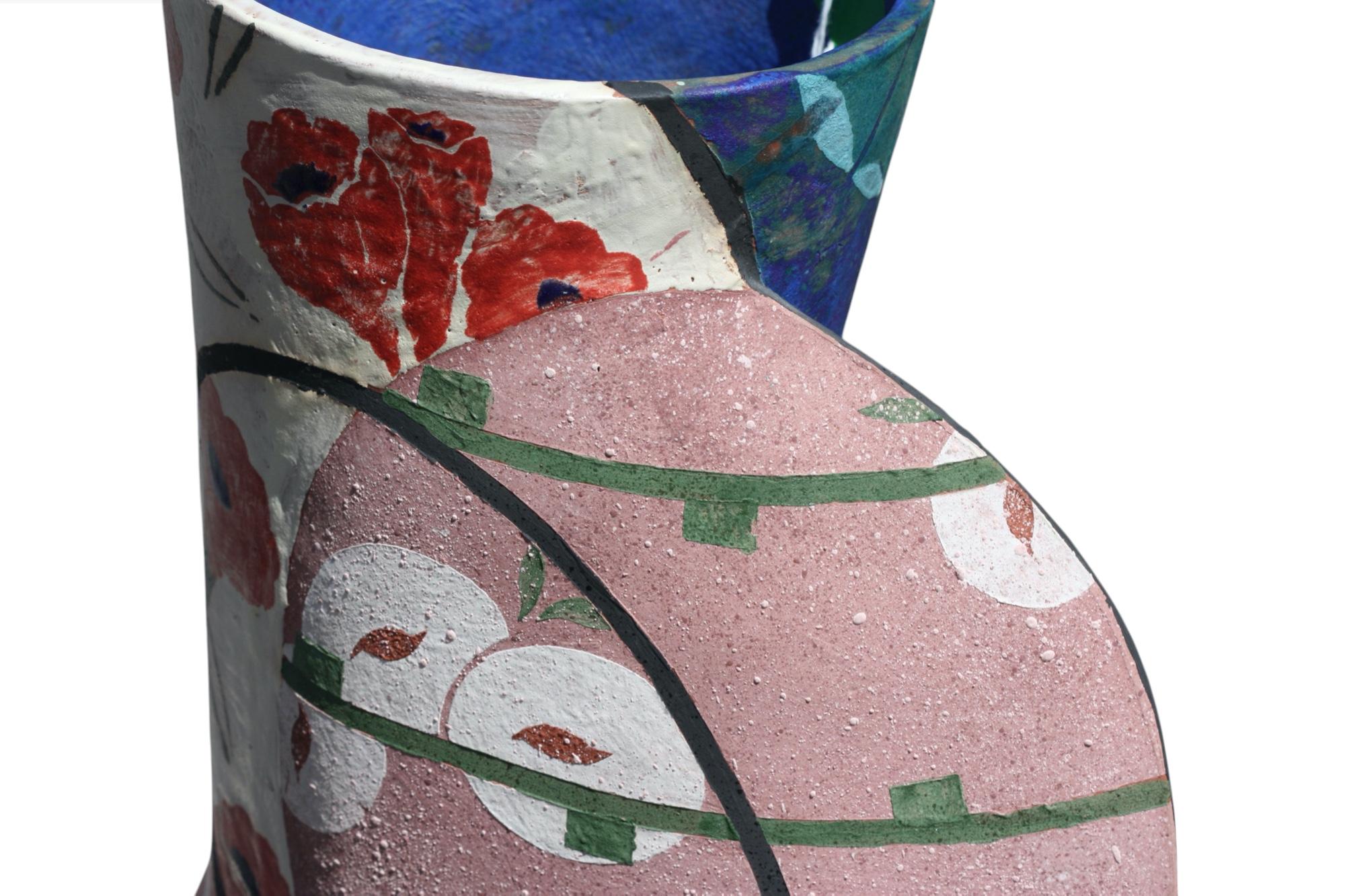 Andrea Gill, (American, 20th Century), Sculptural Pottery VaseMorning Glory For Sale 1