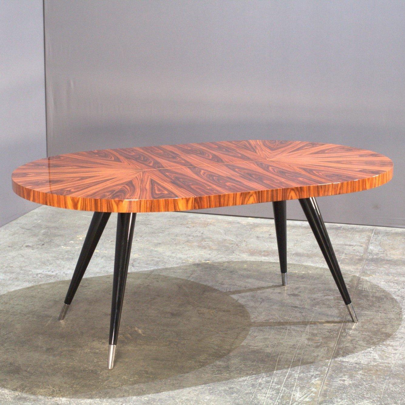 Contemporary Andrea Gloss Santos Extending Dining Table