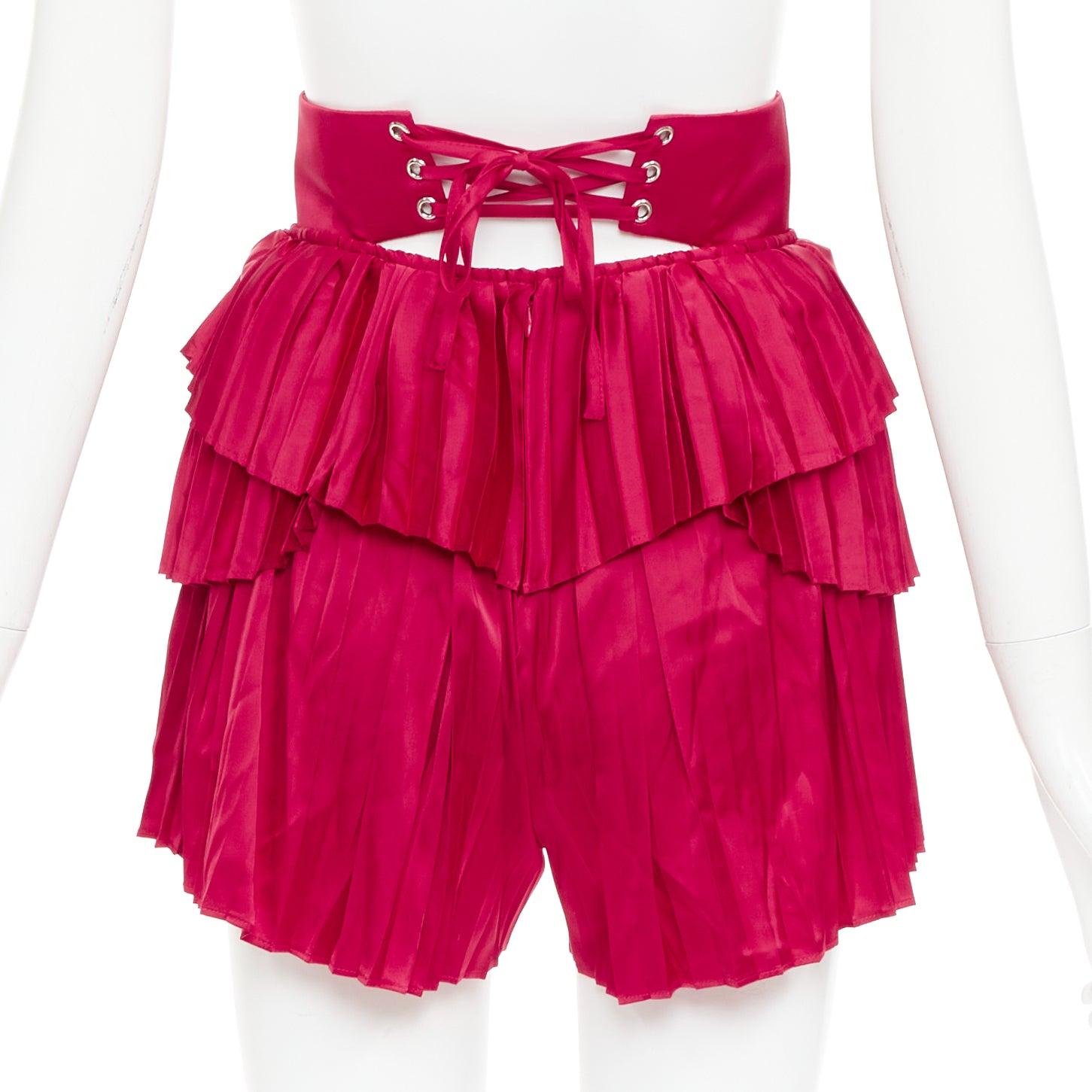 ANDREA IYAMAH Hibi Pantalón corto plisado de satén rojo con lazada y corsé XS
Referencia: AAWC/A01467
Marca: Andrea Iyamah
Model No: Hibi
Material: Poliéster, mezcla
Color: Rojo
Patrón: Sólido
Cierre: Cordón
Forro: Tejido rojo
Detalles adicionales: