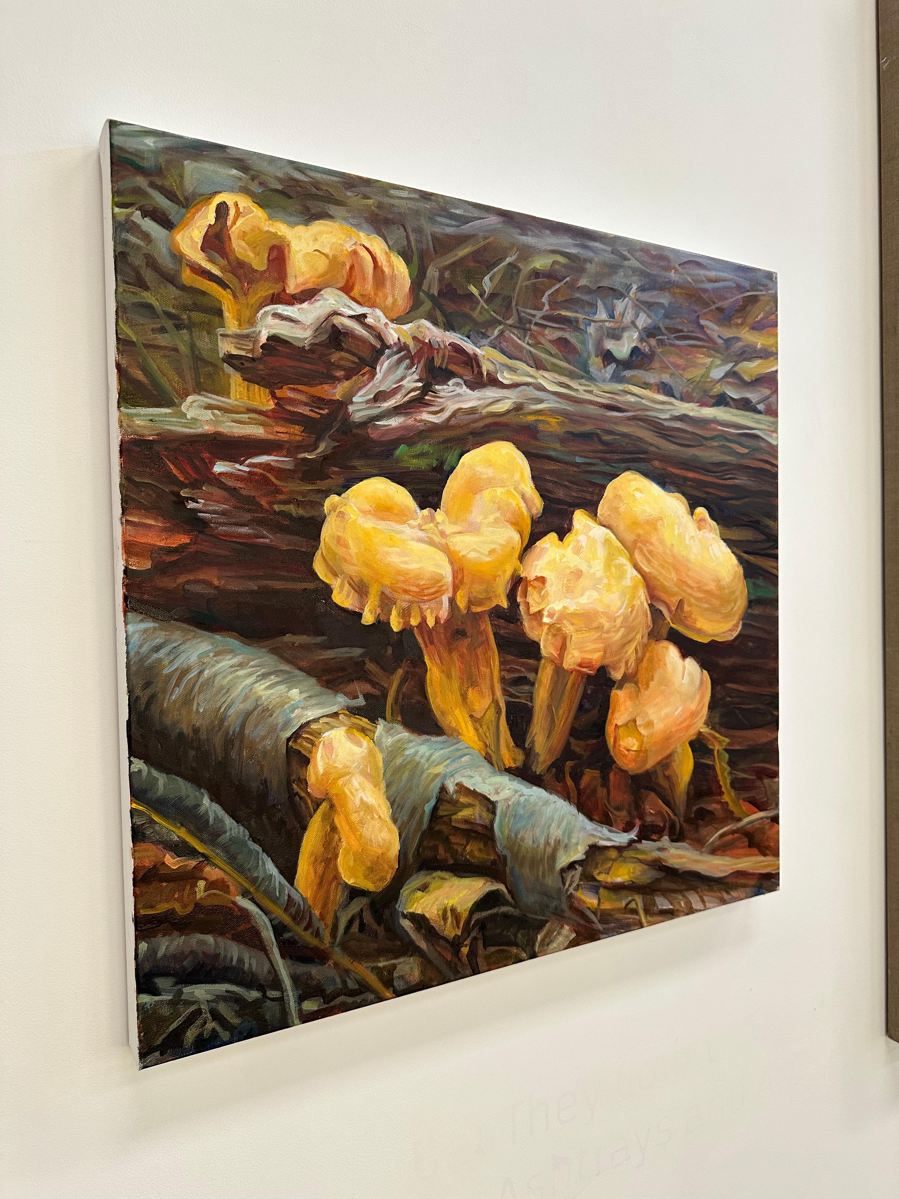 mushroom oil painting