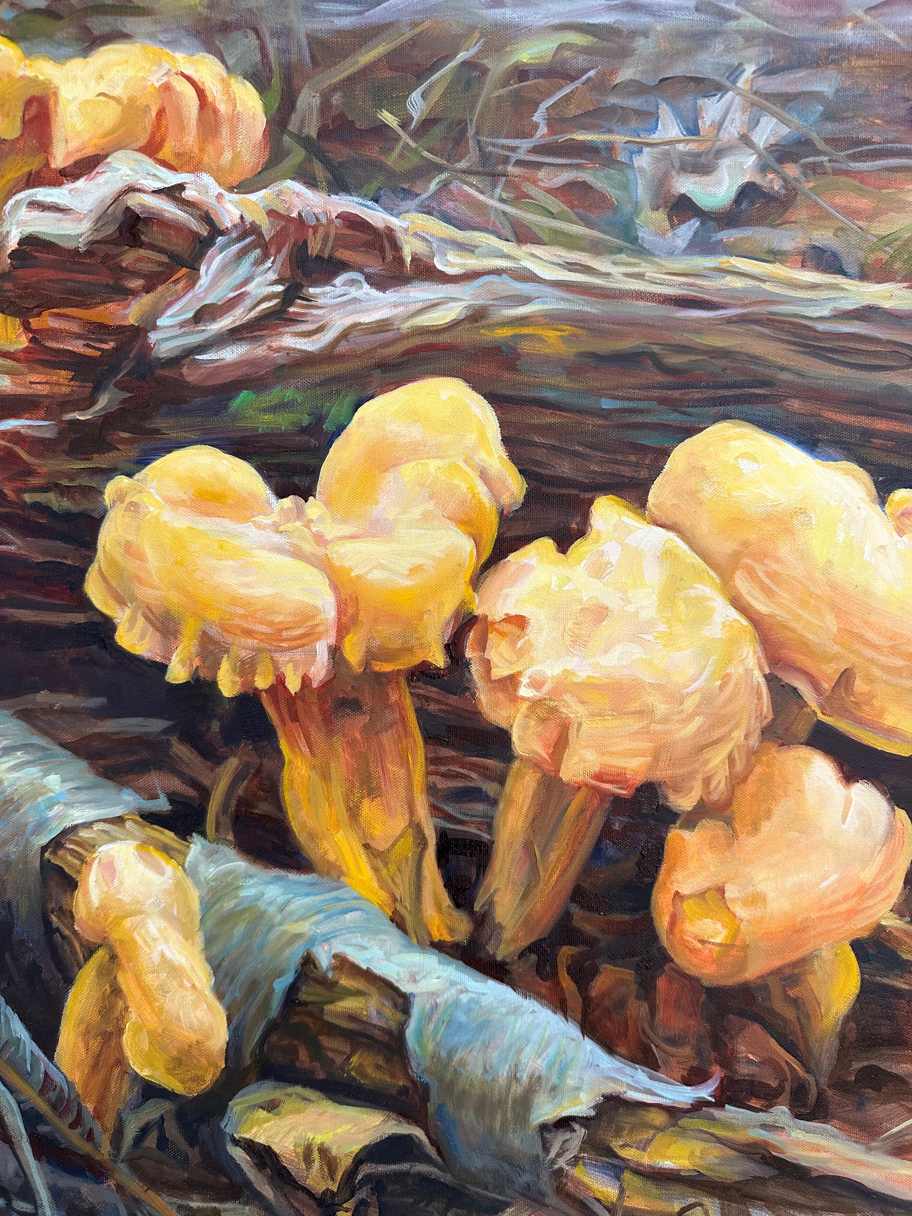 Chanterelles, Mushroom Fungi Still Life, Golden Yellow, Orange, Ochre, Brown For Sale 3