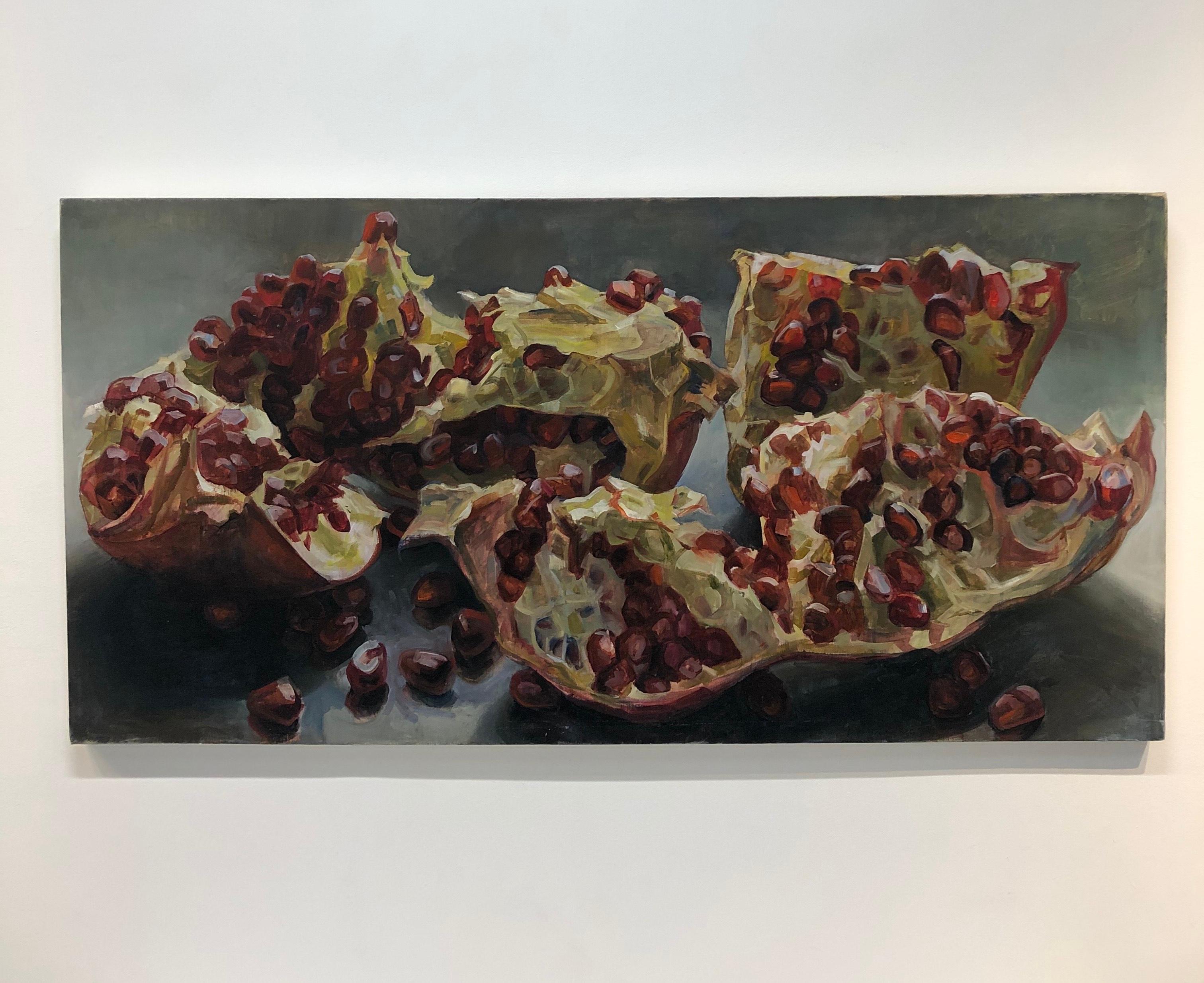 pomegranate still life painting