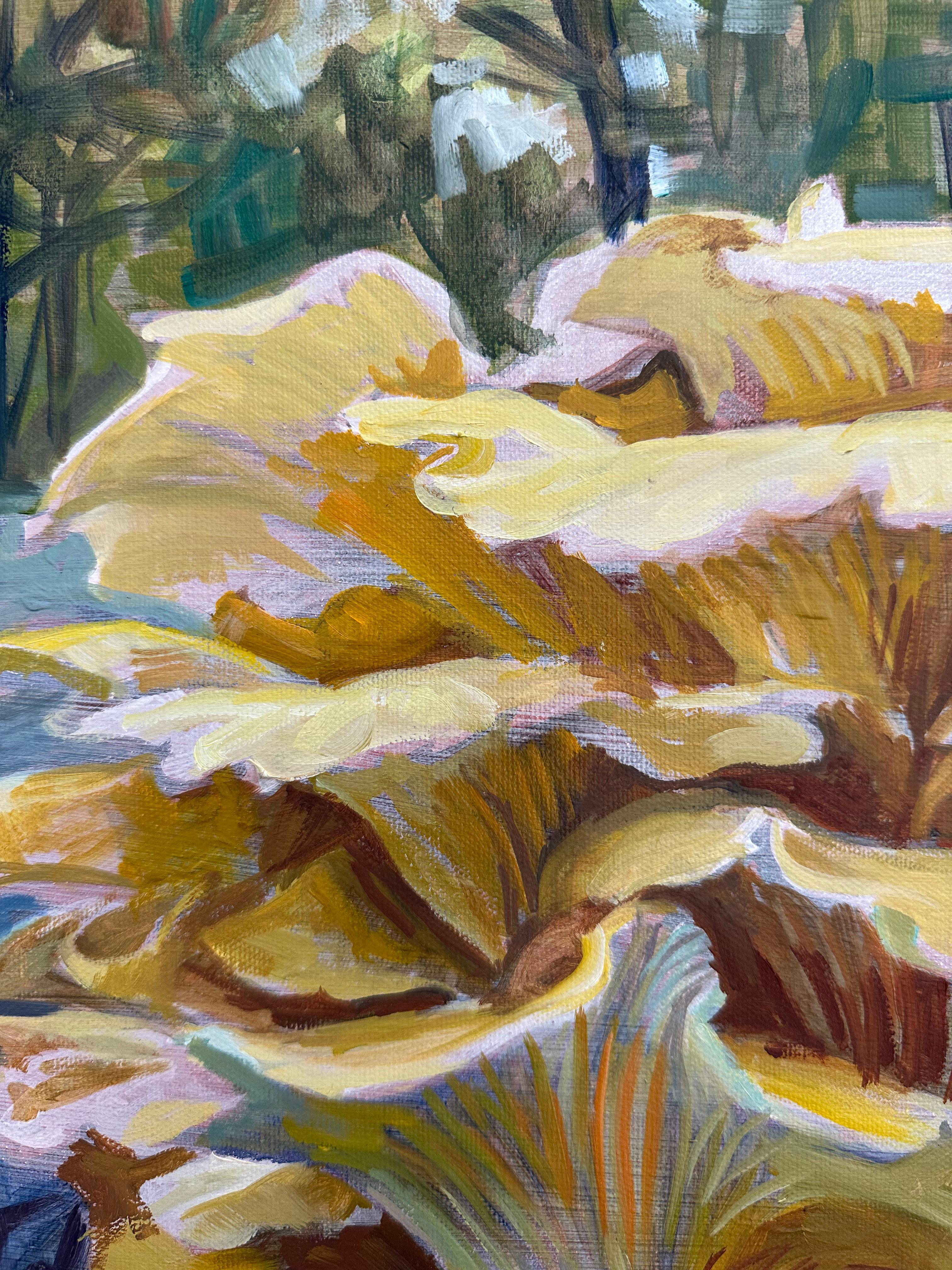 Study for Golden Oysters Two, Mushroom Fungi, Golden Yellow, Ochre, Brown For Sale 1