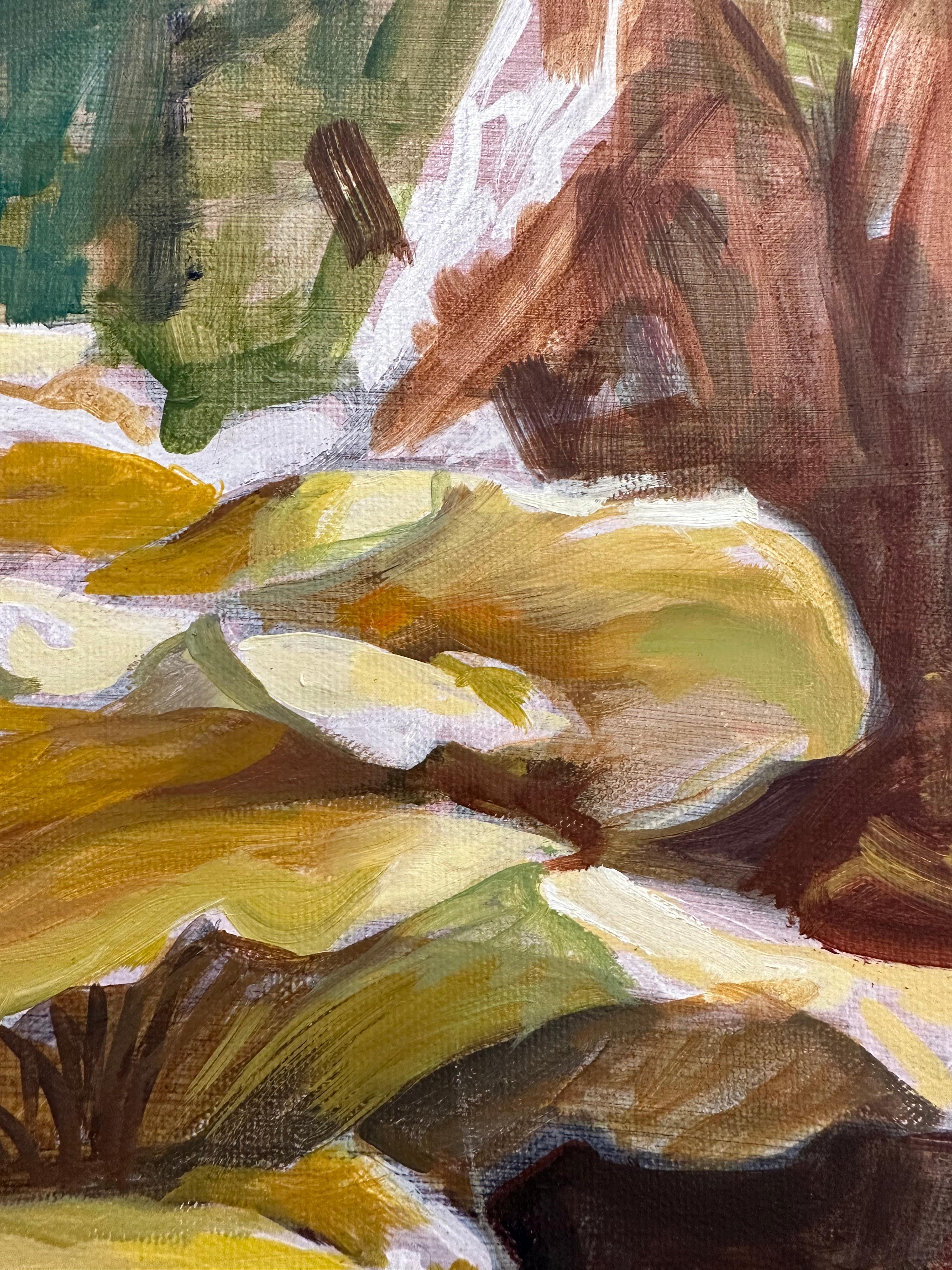 Study for Golden Oysters Two, Mushroom Fungi, Golden Yellow, Ochre, Brown For Sale 4