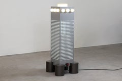 Andrea Lera & Matteo Thun Zerodue WWF Tower Floor Lamp by Bieffeplast 1980s