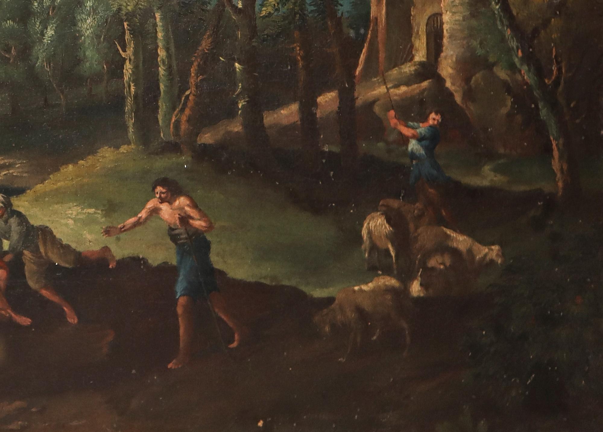 Andrea Locatelli (1695-1741) Öl auf Leinwand Gemälde Typische römische Landschaft im Angebot 8