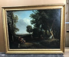 Classical landscape with figures resting