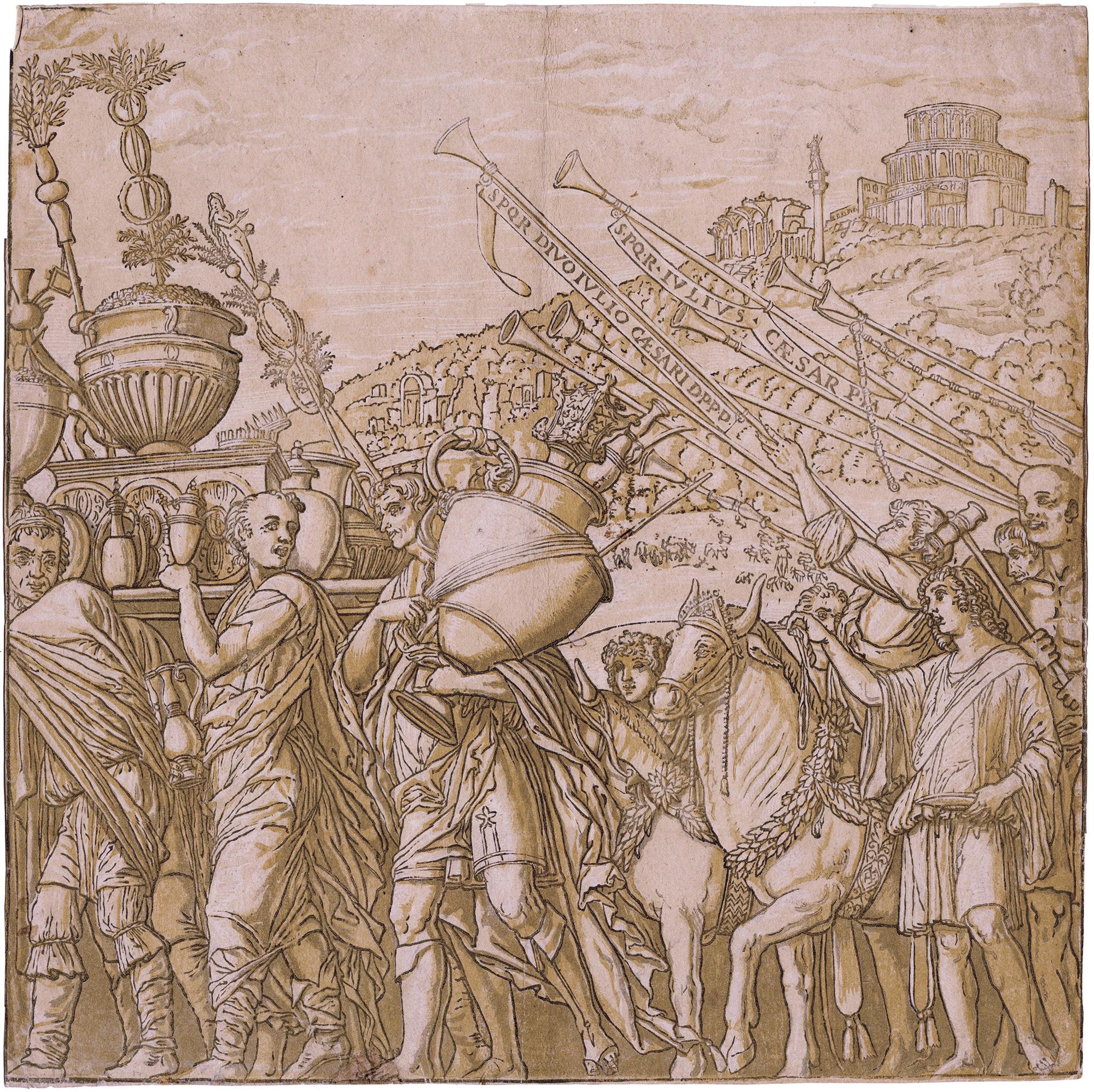 Andrea Mantegna Figurative Print - The Triumph of Caesar: Plate IV