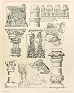 Dekorative Motive – Chaldean-Assyrian – Chromolithographie von Andrea Mestica