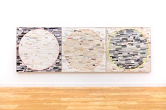 Moonlet/Eclipse Echo/Shadow from the Sun, Composition textile abstraite originale
