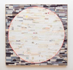 Moonlet - Peinture abstraite en tissu patchwork