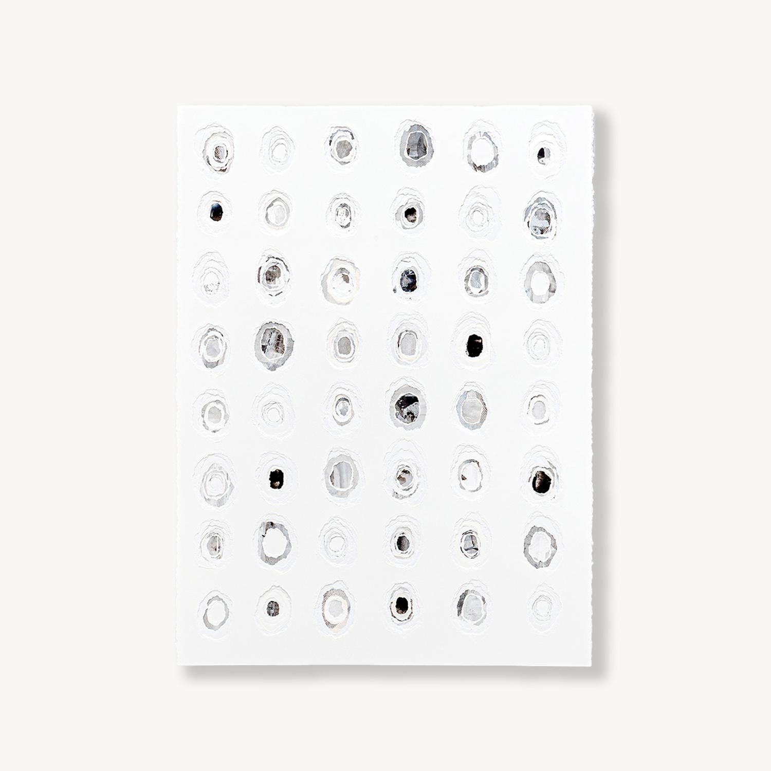 Andrea Myers Abstract Painting - Soft Shadows 1: Mixed-Media on Paper, 2010s, New, 30x22
