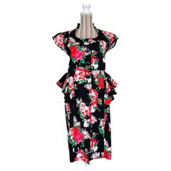 Vestido floral vintage Andrea Odicini años 80